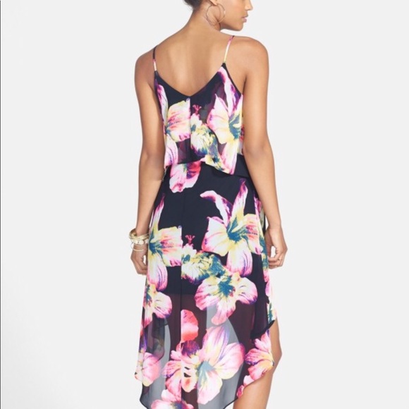 Nordstrom Soprano Navy and Floral High-Low Dress - Picture 5 of 6